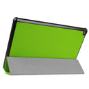For Amazon Kindle Fire HD 10 2017 / 2019Custer Texture Horizontal Flip Leather Case with Three-folding Holder & Sleep / Wake-up Function(Green)