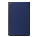For Amazon Kindle Fire HD 10 2017 / 2019Custer Texture Horizontal Flip Leather Case with Three-folding Holder & Sleep / Wake-up Function(Dark Blue)