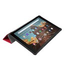 For Amazon Kindle Fire HD 10 2017 / 2019Custer Texture Horizontal Flip Leather Case with Three-folding Holder & Sleep / Wake-up Function(Red)