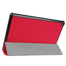 For Amazon Kindle Fire HD 10 2017 / 2019Custer Texture Horizontal Flip Leather Case with Three-folding Holder & Sleep / Wake-up Function(Red)