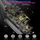For iPhone 13 Pro Max Camouflage Armor Kickstand TPU + PC Magnetic Phone Case (Army Green)