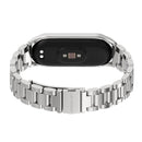 For Xiaomi Mi Band 6 / 5 / 4 / 3 Mijobs CS Metal Three Bead Stainless Steel Watch Band(Silver)