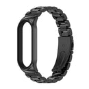 For Xiaomi Mi Band 6 / 5 / 4 / 3 Mijobs CS Metal Three Bead Stainless Steel Watch Band(Black)