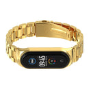 For Xiaomi Mi Band 6 / 5 / 4 / 3 Mijobs CS Metal Three Bead Stainless Steel Watch Band(Gold)