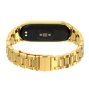 For Xiaomi Mi Band 6 / 5 / 4 / 3 Mijobs CS Metal Three Bead Stainless Steel Watch Band(Gold)