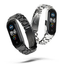 For Xiaomi Mi Band 6 / 5 / 4 / 3 Mijobs CS Metal Three Bead Stainless Steel Watch Band(Gold)