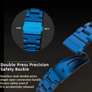 For Xiaomi Mi Band 6 / 5 / 4 / 3 Mijobs CS Metal Three Bead Stainless Steel Watch Band(Blue)