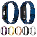 For Xiaomi Mi Band 6 / 5 / 4 / 3 Mijobs CS Metal Three Bead Stainless Steel Watch Band(Gold)