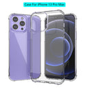Shockproof Transparent TPU Protective Case For iPhone 13 Pro Max(Transparent)