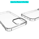 Shockproof Transparent TPU Protective Case For iPhone 13 Pro Max(Transparent)
