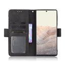 For Google Pixel 6 Skin Feel Calf Pattern Horizontal Flip Leather Case with Holder & Card Slots & Photo Frame(Black)