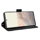 For Google Pixel 6 Skin Feel Calf Pattern Horizontal Flip Leather Case with Holder & Card Slots & Photo Frame(Black)