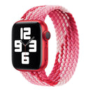 Single Loop Weaving Nylon Watch Band, Size: M 155mm For Apple Watch Series 7 45mm / 6 & SE & 5 & 4 44mm / 3 & 2 & 1 42mm(Strawberry Red)