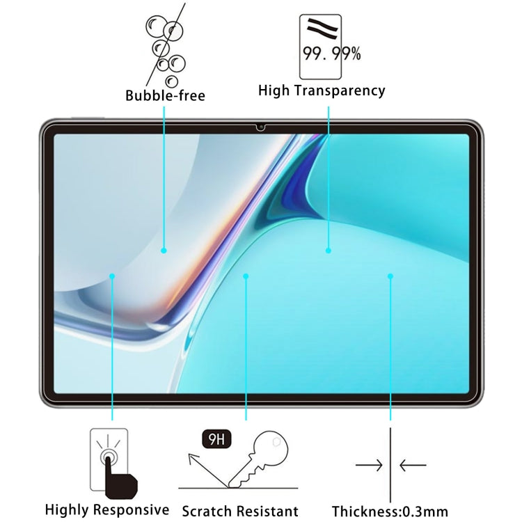 For Huawei MatePad 11 2021 / Honor Tablet V7 Pro / OPPO Pad 2 PCS 9H 2.5D Explosion-proof Tempered Glass Film