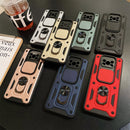 For Xiaomi Poco X3 Sliding Camera Cover Design TPU+PC Protective Case(Blue)