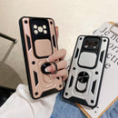 For Xiaomi Poco X3 Sliding Camera Cover Design TPU+PC Protective Case(Blue)