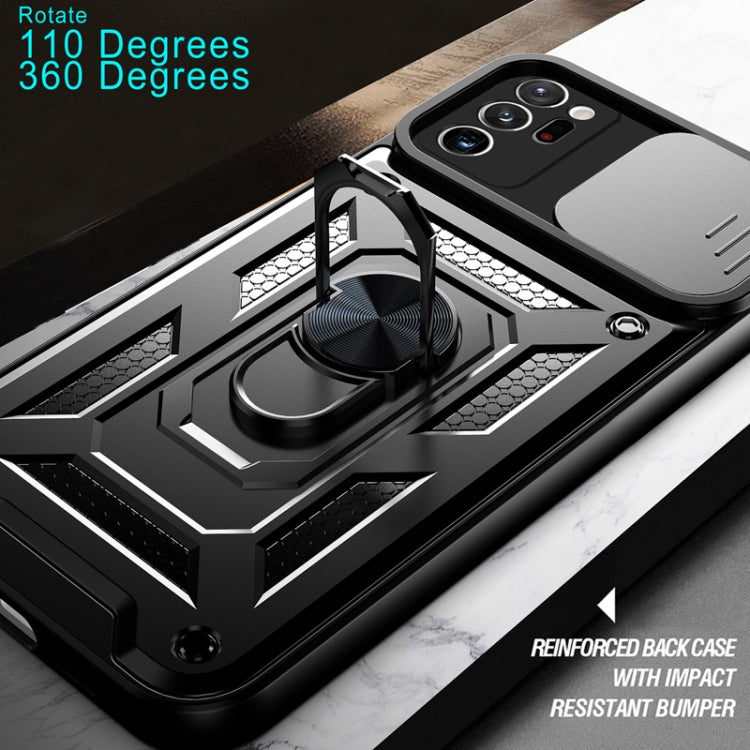 For Samsung Galaxy Note20 Ultra 5G Sliding Camera Cover Design TPU+PC Protective Case(Silver)