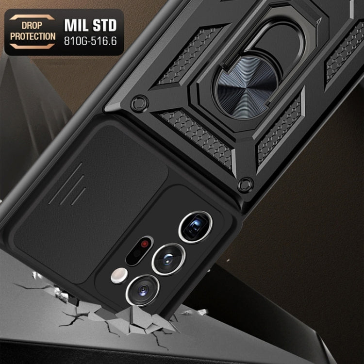 For Samsung Galaxy Note20 Ultra 5G Sliding Camera Cover Design TPU+PC Protective Case(Silver)