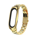 For Xiaomi Mi Band 6 / 5 / 4 / 3 Mijobs Three Beads Metal GT Stainless Steel Watch Band(Gold)