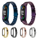 For Xiaomi Mi Band 6 / 5 / 4 / 3 Mijobs Three Beads Metal GT Stainless Steel Watch Band(Gold)