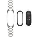 For Xiaomi Mi Band 6 / 5 / 4 / 3 Mijobs Three Beads Metal GT Stainless Steel Watch Band(Blue)