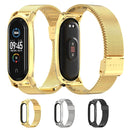 For Xiaomi Mi Band 6 / 5 / 4 / 3 Mijobs Milan Buckle GT Metal Stainless Steel Watch Band(Gold)