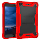 Silicone + PC Shockproof Protective Case with Holder For iPad mini (2019) / mini 4(Red + Black)