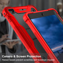 Silicone + PC Shockproof Protective Case with Holder For iPad mini (2019) / mini 4(Red + Black)