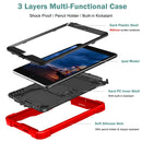 Silicone + PC Shockproof Protective Case with Holder For iPad mini (2019) / mini 4(Red + Black)
