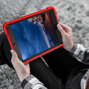 Silicone + PC Shockproof Protective Case with Holder For iPad mini (2019) / mini 4(Red + Black)