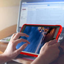 Silicone + PC Shockproof Protective Case with Holder For iPad mini (2019) / mini 4(Red + Black)