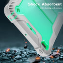 Silicone + PC Shockproof Protective Case with Holder For iPad mini (2019) / mini 4(Gray + Green)