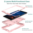 Silicone + PC Shockproof Protective Case with Holder For iPad mini (2019) / mini 4(Rose Gold)