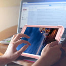 Silicone + PC Shockproof Protective Case with Holder For iPad mini (2019) / mini 4(Rose Gold)