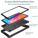 For Huawei MatePad T 10s Silicone + PC Shockproof Protective Case with Holder(Black)