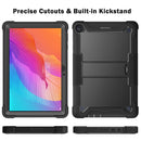 For Huawei MatePad T 10s Silicone + PC Shockproof Protective Case with Holder(Black)