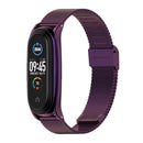 For Xiaomi Mi Band 6 / 5 / 4 / 3 Mijobs Milan Buckle Plus Stainless Steel Watch Band(Purple)