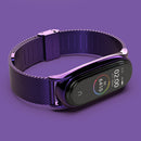 For Xiaomi Mi Band 6 / 5 / 4 / 3 Mijobs Milan Buckle Plus Stainless Steel Watch Band(Purple)