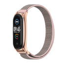 For Xiaomi Mi Band 6 / 5 / 4 / 3 Mijobs Nylon Loop Plus Watch Band Watch Band(Pink Sand Rose Gold)