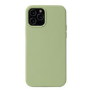 Solid Color Liquid Silicone Shockproof Protective Case For iPhone 13 mini(Matcha Green)