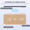 KD8801 5W Wooden Creative Wireless Charger LED Mirror Digital Display Sub-alarm Clock, Regular Style(Bamboo White Characters)