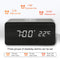 KD8801 5W Wooden Creative Wireless Charger LED Mirror Digital Display Sub-alarm Clock, Regular Style(Bamboo White Characters)