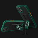 Dual-color Skin Feel TPU + PC Magnetic Shockproof Case with Invisible Holder For iPhone 11 Pro Max(Black)