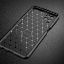 For Samsung Galaxy M32 (india) Carbon Fiber Texture Shockproof TPU Case(Blue)
