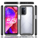 For OPPO A54 5G / A74 5G Starry Sky Solid Color Series Shockproof PC + TPU Case(Red)