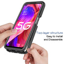 For OPPO A54 5G / A74 5G Starry Sky Solid Color Series Shockproof PC + TPU Case(Rose Red)