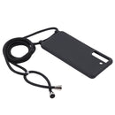 For Samsung Galaxy S21 FE Candy Colors TPU Protective Case with Lanyard(Black)