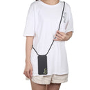 For Samsung Galaxy S21 FE Candy Colors TPU Protective Case with Lanyard(Black)