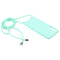 For Samsung Galaxy S21 FE Candy Colors TPU Protective Case with Lanyard(Mint Green)