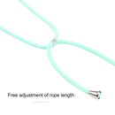 For Samsung Galaxy S21 FE Candy Colors TPU Protective Case with Lanyard(Mint Green)